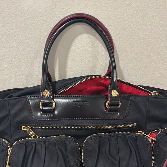 Black Nylon MZ Wallace Bag with Leather detail! Red lining! - Picture 2 of 8